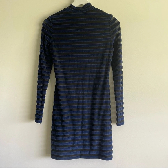 BAUM UND PFERDGARTEN Jeraldine velvet sheer stripe Dress small - Picture 8 of 8